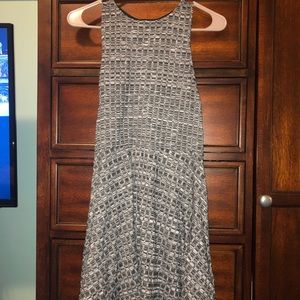 Gray and black skater dress